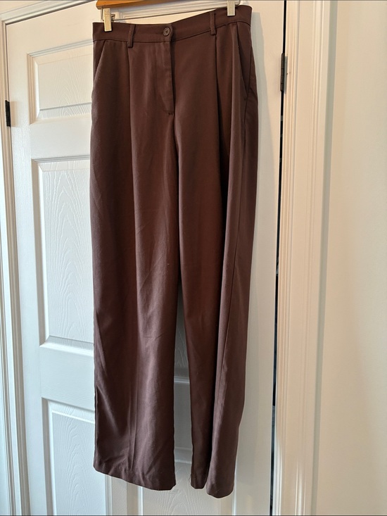 Garage Pants - Garage Women's Brown Straight-Leg Trousers